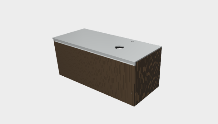 Download dwg CAD model StiloH Countertop Washbasin base Units PBH55120D DX