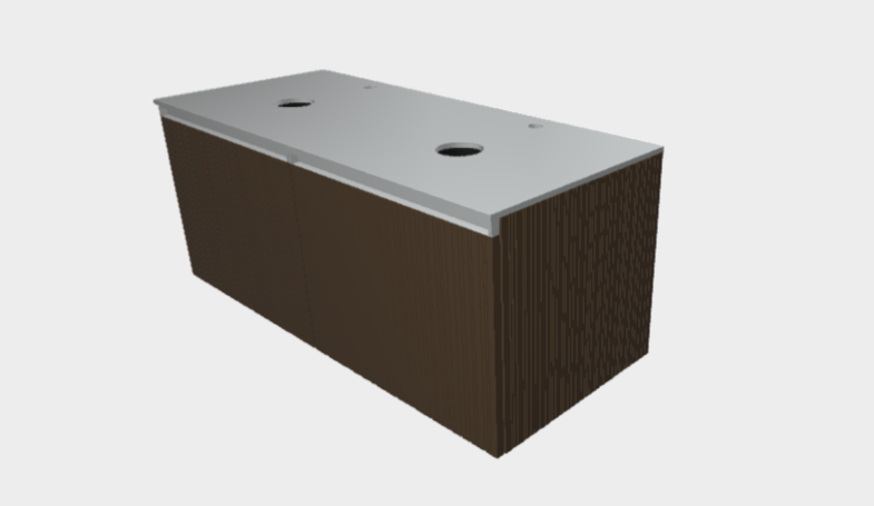 Download 3dm model StiloH Countertop Washbasin Base Units PBH5560DA+PBH5560DA