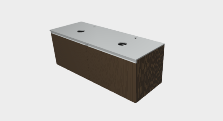 Download dwg CAD model stiloH Countertop Washbasin Base Units PBH5570DA+PBH5570DA