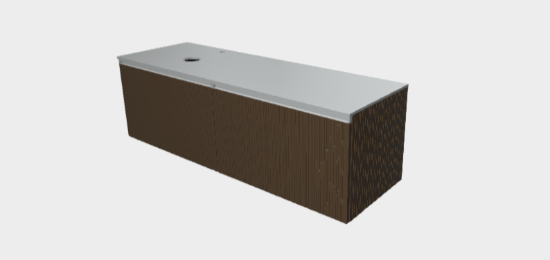 Download 3ds model StiloH Countertop Washbasin Base Units PBH5580DA+MBH5580D