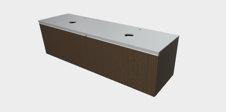 Download stp model StiloH Countertop Washbasin Base Units PBH5590DA+PBH5590DA
