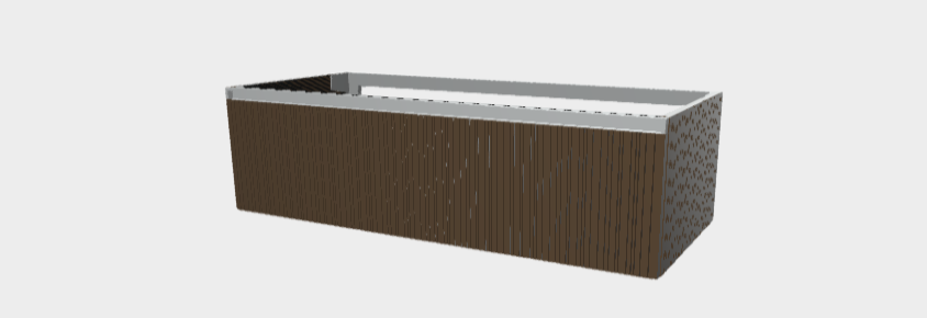 Download dwg CAD model StiloH Washbasin Base PBH53120C Double