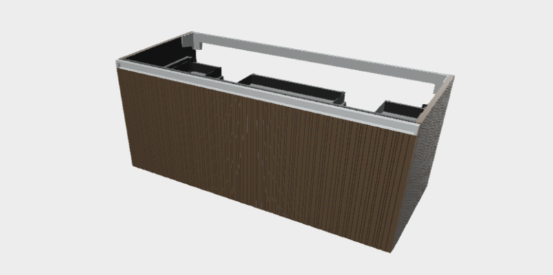 Download 3ds model StiloH Washbasin Base PBH55120D Double 