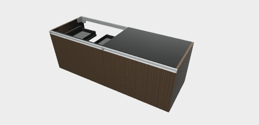 Download stp model StiloH Washbasin Base PBH5570D+MBH5570D 