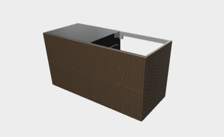 Download dwg CAD model StiloP Washbasin base MB5660C+PB5660C