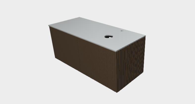 Download 3ds model Stocco StiloP Countertop Basin Base MB5560DA+PB5560DA