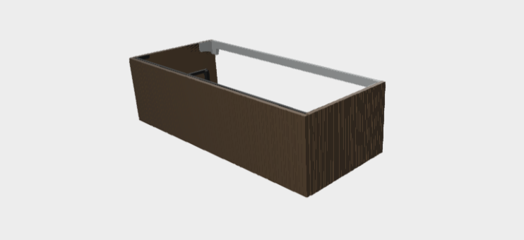 Download dwg CAD model StiloP Washbasin Base PB53120C DX