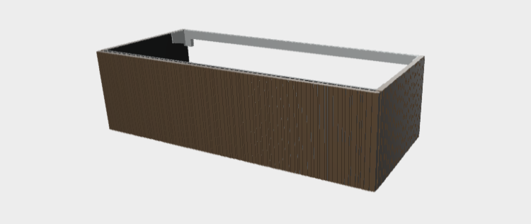 Download dwg CAD model StiloP Washbasin Base PB53120C