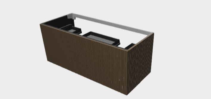 Download 3ds model StiloP Washbasin Base PB55120D Double 