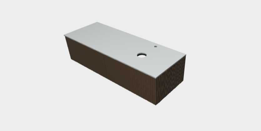 Download dwg CAD model StiloP Countertop Washbasin Base MB5370C+PB5370CA