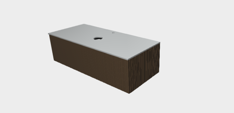 Download dwg CAD model StiloP Countertop Basin Base PB53120CA