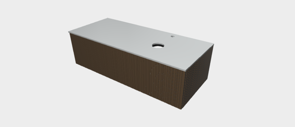 Download 3ds model StiloP Countertop Basin Base PB53120CA DX