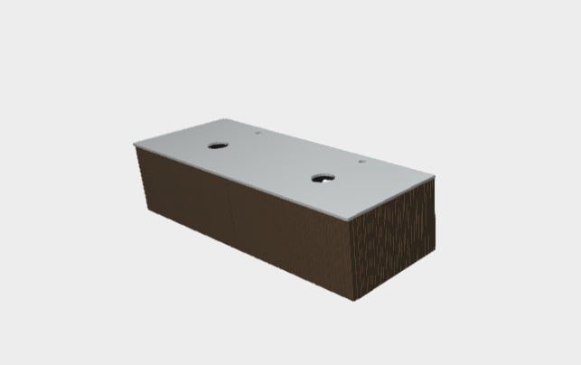 Download 3ds model StiloP Countertop Basin Base PB5370CA+PB5370CA