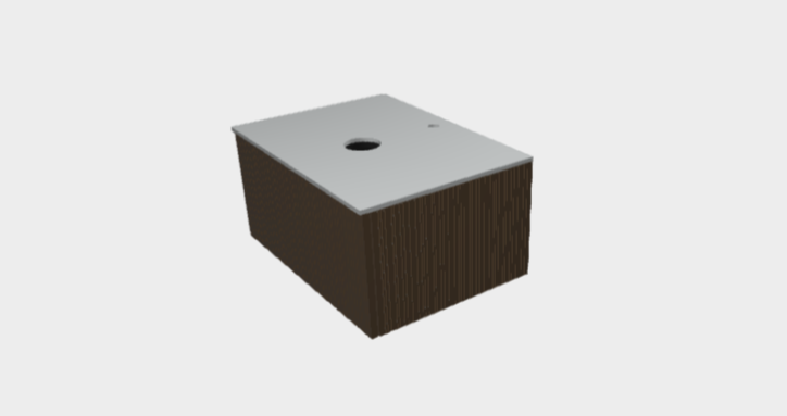 Download 3dm model StiloP Countertop Washbasin Base PB5370CA