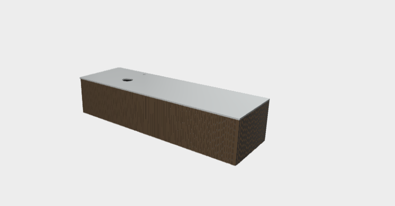 Download dwg CAD model StiloP Countertop Basin Base PB5380CA+MB5380C