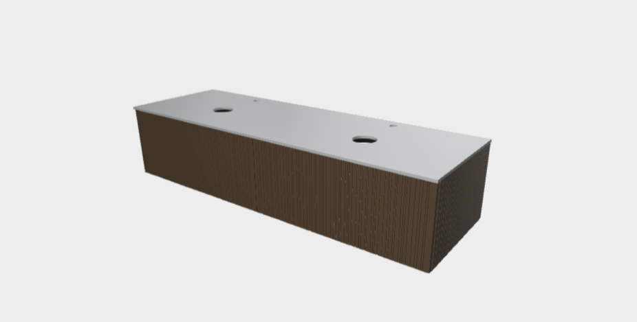 Download 3dm model StiloP Countertop Basin Base PB5380CA+PB5380CA