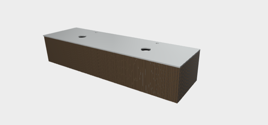 Download 3dm model StiloP Countertop Basin Base PB5390CA+PB5390CA