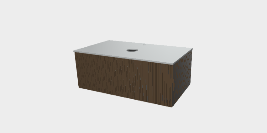 Donwload 3dm model StiloP Countertop Basin Base PB5390CA