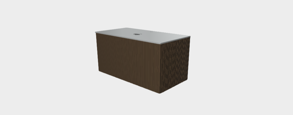 Download 3ds model StiloP Countertop Basin base PB55100DA