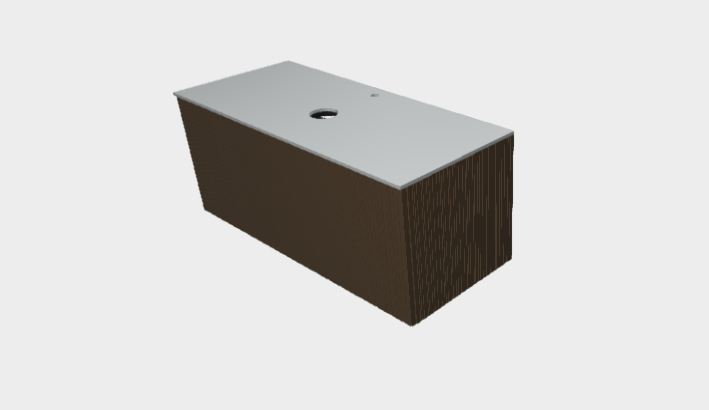 Download 3ds model StiloP Countertop Basin Base PB55120DA
