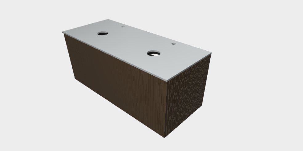 Download 3dm model StiloP Countertop Basin base PB55120DA Double