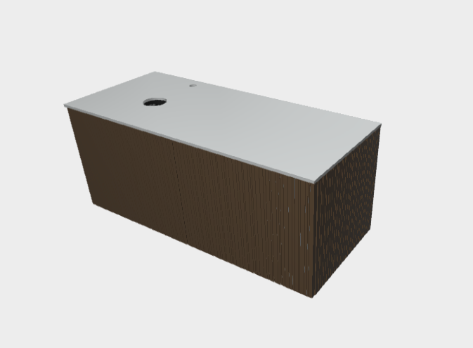 Download dwg CAD model StiloP Countertop Basin Base PB5560DA+MB5560DA