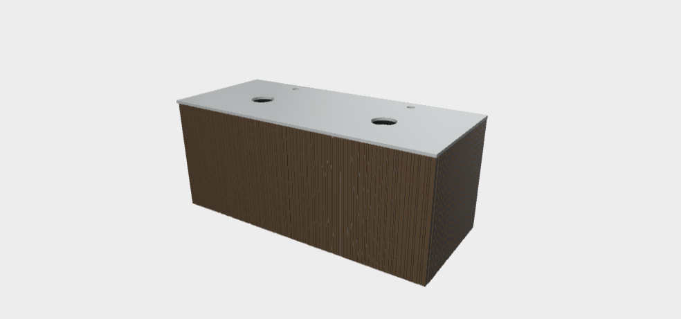 Download 3dm model StiloP Countertop Basin Base PB5560DA+PB5560DA 
