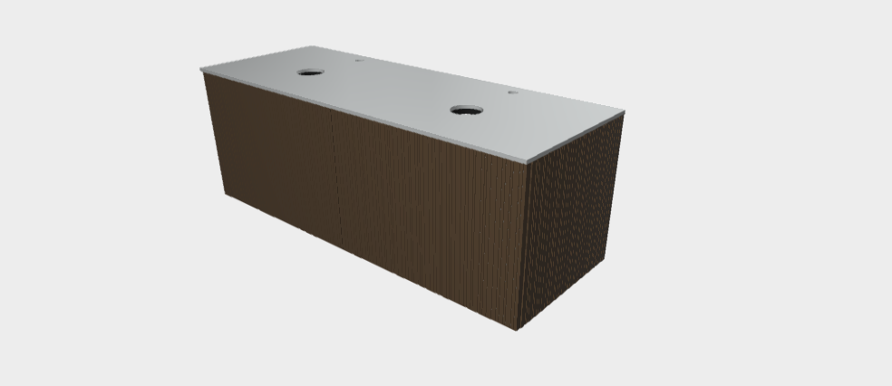 Download 3dm model StiloP Countertop Basin Base PB5570DA+PB5570DA