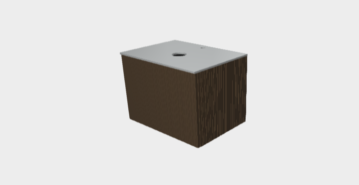 Download dwg CAD model StiloP Countertop Basin base PB5570DA