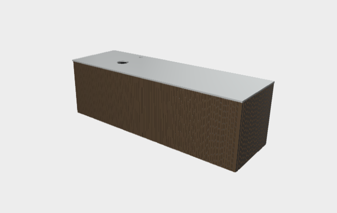 Download 3ds model StiloP Countertop Basin Base PB5580DA+MB5580D