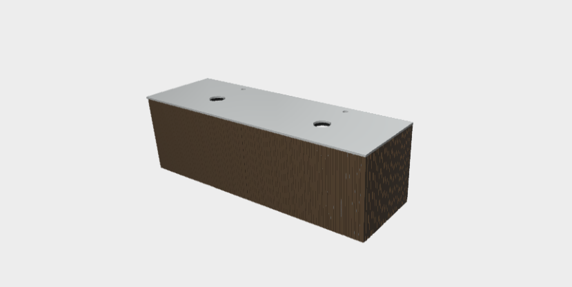 Download 3ds model StiloP Countertop Basin Base PB5580DA+PB5580DA