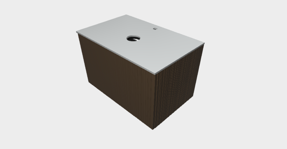 Download 3ds model StiloP Countertop Washbasin BasePB5580DA