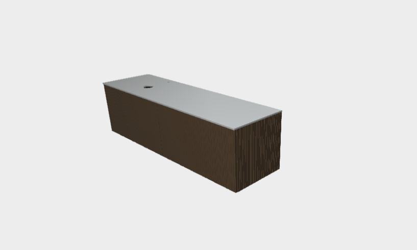 Download 3ds model StiloP Countertop Basin Base PB5590DA+MB5590D