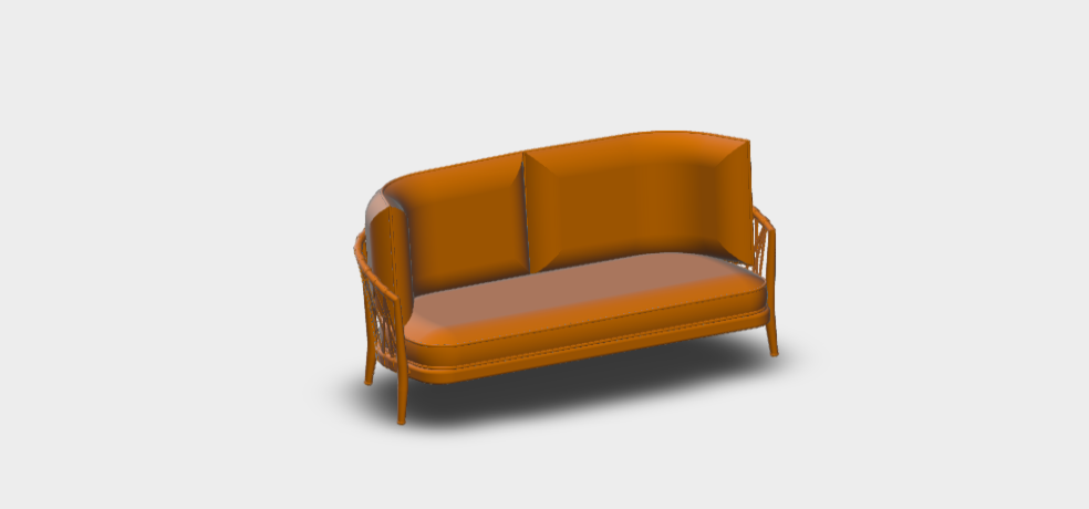 Download BIM RFA model Erica19 Outdoor Sofa 7NE170