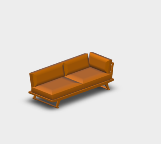 Download BIM rfa model GIO Sofa GO233TDN