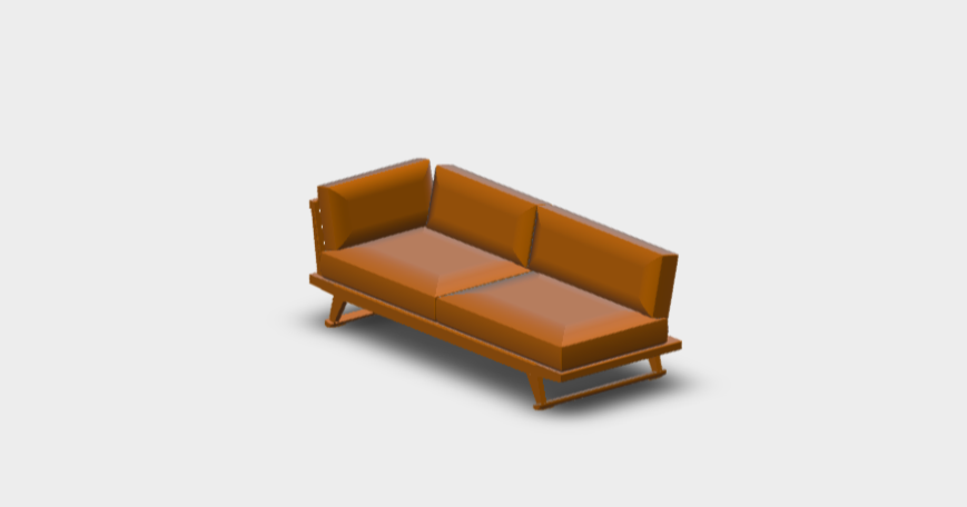 Download dwg CAD model Gio Sofa GO233TSN