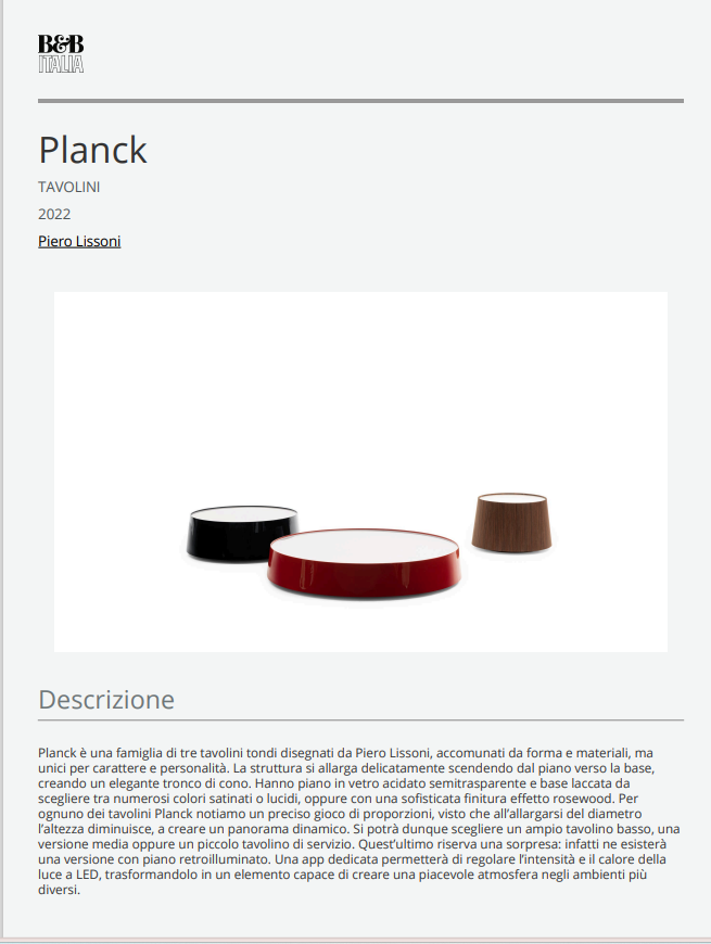 Download Technical Information Planck Small table IT 