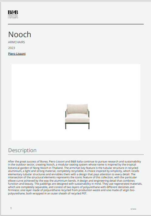 Download Technical Information Nooch Armchair EN 