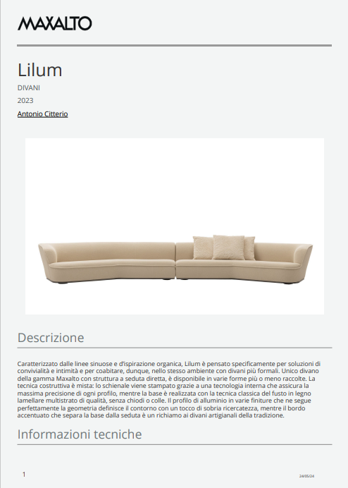Download Technical Information Lilum Sofa Maxalto 