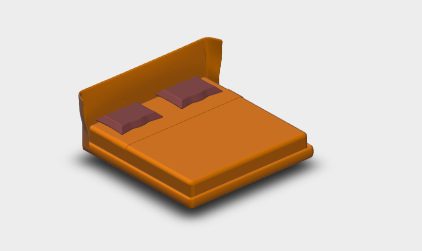Download dwg CAD model Bed LAL200F 