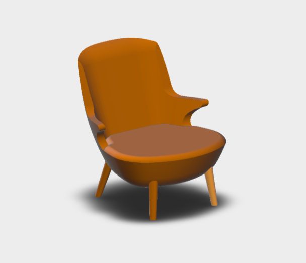 Download dwg CAD model armchair 