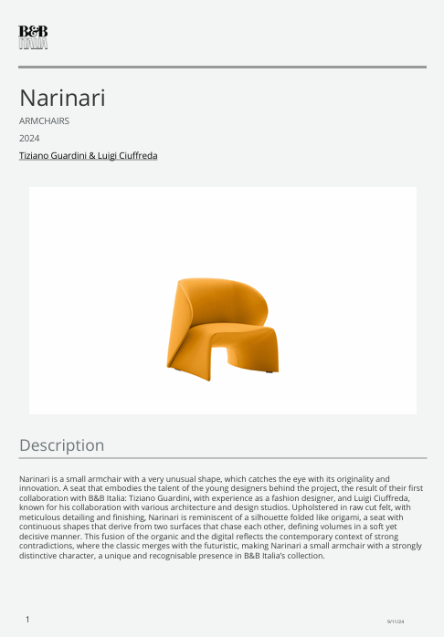 Narinari B&B Italia-Download Armchairs