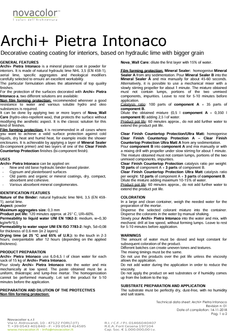 Download Technical Information Pietra Intonaco 2 EN