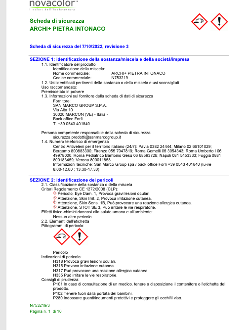 Download Technical Information Archi+Pietra Intonaco IT
