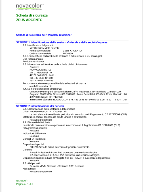 Download Technical Information Zeus Argento IT 