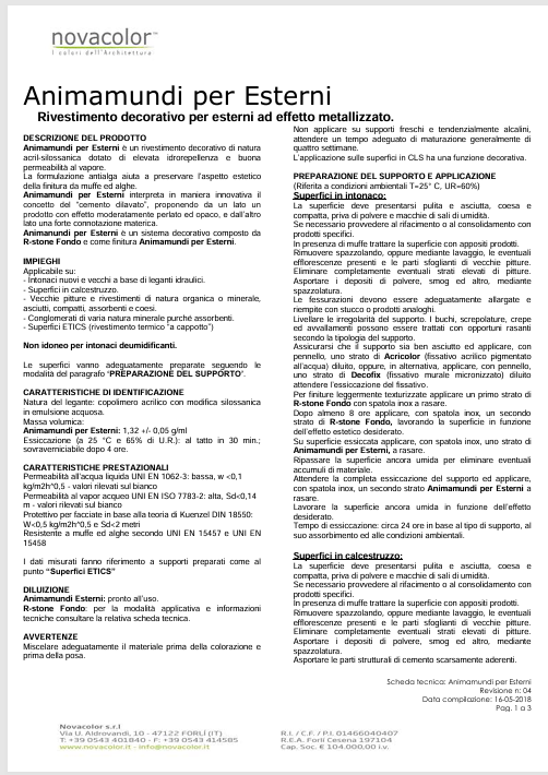 Download Technical Information Animamundi per esterni technical informtion IT 2 