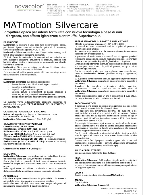 Download Technical Information Matmotion Silvercare 