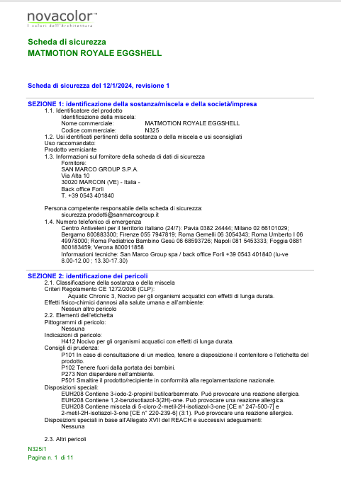 Download Safety Data Sheet Matmotion Royale Eggshell IT