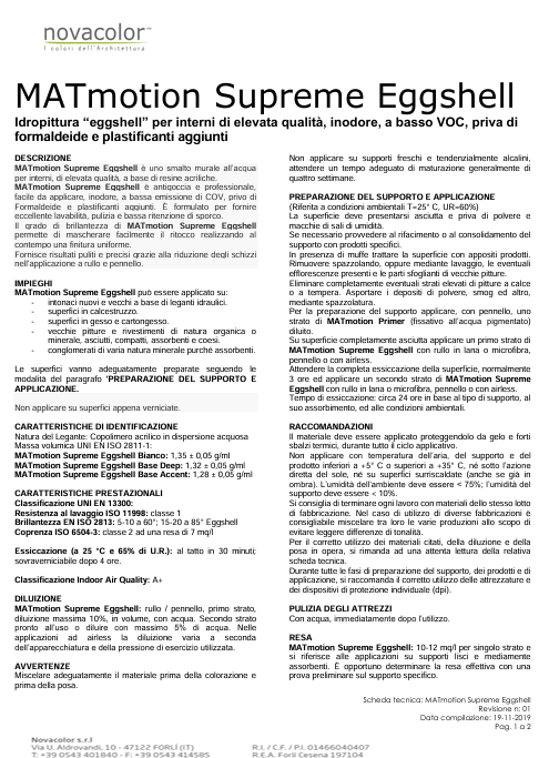 Download Technical Information Matmotion Supreme Eggshell IT
