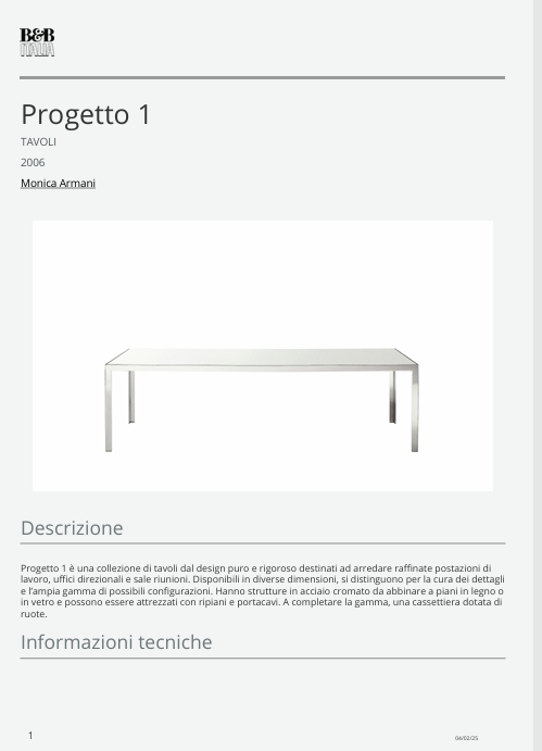 Download Technical Information Progetto1 IT